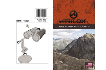 Image of Athlon Optics Binocular Tripod Adapter, Aluminum, Black, 706001