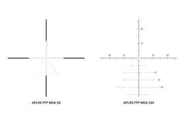 Image of Athlon Optics Midas TAC Rifle Scope, 6-24x50mm, 30mm Tube, First Focal Plane, APLR4 MOA Reticle, Black, 213076