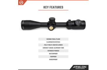 Image of Athlon Optics Talos Rifle Scope, 3-12 x 40, SFP, 1in Tube, Illuminated BDC 600 Reticle, Matte, Black, 215001