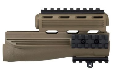 Image of ATI Outdoors Strikeforce 6-Postion Folding Stock w/TactLite Cheekrest, Strikeforce Handguard, X1 Pistol Grip, Scorpion Recoil System, AK-47, Flat Dark Earth, B.2.20.1250