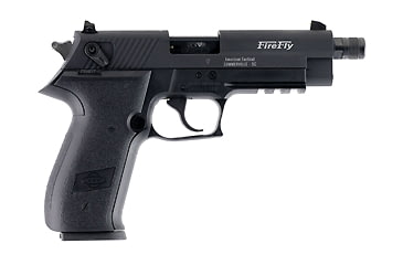 Image of German Sport Gun GSG-FireFly Pistol, .22 Long Rifle, 4.9in barrel, zinc alloy frame, black polymer grip, blowback operated semi-auto, fixed blade front, adjustable rear, 10 round magazine, GSG FF-.22LR-4.9-1-FRRMPG