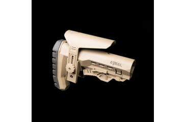 Image of Atibal ATRS Mil Spec Rugged Rifle Stock w/Cheekrest-Blk, Tan/FDE, AT-ATRS-FDE-CR