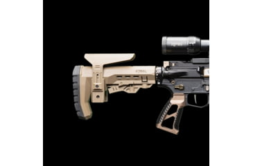 Image of Atibal ATRS Mil Spec Rugged Rifle Stock w/Cheekrest-Blk, Tan/FDE, AT-ATRS-FDE-CR