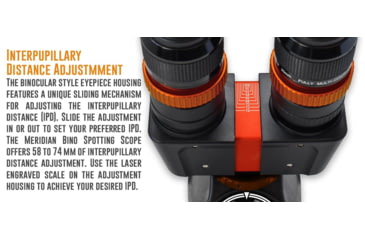 Image of Atibal Meridian Bino Spotting Scope, 40x80mm, ED APO Lens, Black, 16 inches, AT-MER-BSS-40x80