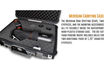 Image of Atibal Meridian Bino Spotting Scope, 40x80mm, ED APO Lens, Black, 16 inches, AT-MER-BSS-40x80