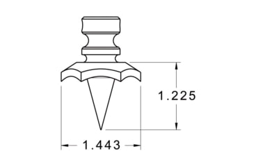 Image of Atlas Bipods Bipods BT75 5-H &amp; Super CAL Raider Cleat Feet, Black, BT75