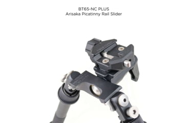 Image of Atlas CAL Gen 2 Standard Bipod, 4.8-9.2in Height Range, Area 419 ARCALOCK Clamp, Black, BT65NCPLUSA419ARCALK