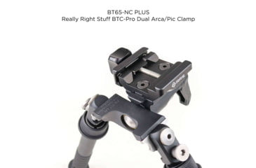 Image of Atlas CAL Gen 2 Standard Bipod, 4.8-9.2in Height Range, Area 419 ARCALOCK Clamp, Black, BT65NCPLUSA419ARCALK