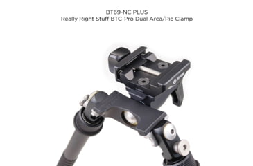 Image of Atlas CAL Gen 2 Tall Bipod, 6-12.3in Height Range, Area 419 ARCALOCK Clamp, Black, BT69NCPLUSA419ARCALK