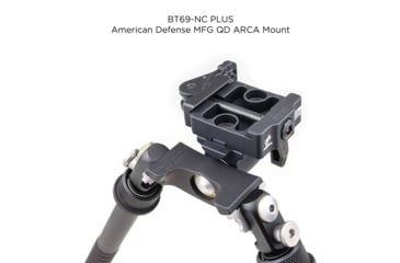 Image of Atlas CAL Gen 2 Tall Bipod, 6-12.3in Height Range, Area 419 ARCALOCK Clamp, Black, BT69NCPLUSA419ARCALK