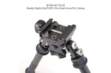 Image of Atlas PSR Standard Bipod, 5-9.4in Height Range, Arisaka Picatinny Rail Slider, Black, BT46NCPLUSARSKPICSLDR