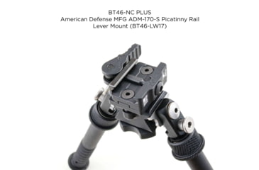 Image of Atlas PSR Standard Bipod, 5-9.4in Height Range, Arisaka Picatinny Rail Slider, Black, BT46NCPLUSARSKPICSLDR