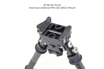 Image of Atlas PSR Standard Bipod, 5-9.4in Height Range, Arisaka Picatinny Rail Slider, Black, BT46NCPLUSARSKPICSLDR