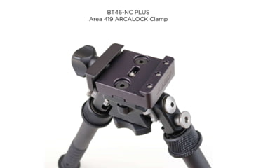 Image of Atlas PSR Standard Bipod, 5-9.4in Height Range, Arisaka Picatinny Rail Slider, Black, BT46NCPLUSARSKPICSLDR