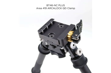 Image of Atlas PSR Standard Bipod, 5-9.4in Height Range, Arisaka Picatinny Rail Slider, Black, BT46NCPLUSARSKPICSLDR