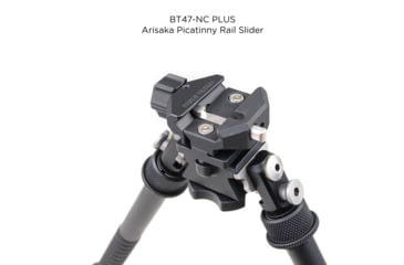 Image of Atlas PSR Tall Bipod, 6.2-12.5in Height Range, Arisaka Picatinny Rail Slider, Black, BT47NCPLUSARSKPICSLDR