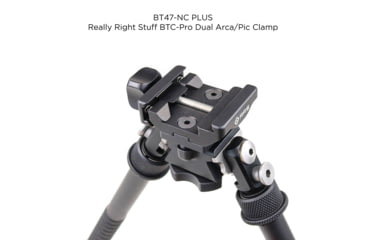 Image of Atlas PSR Tall Bipod, 6.2-12.5in Height Range, Arisaka Picatinny Rail Slider, Black, BT47NCPLUSARSKPICSLDR