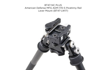Image of Atlas PSR Tall Bipod, 6.2-12.5in Height Range, Arisaka Picatinny Rail Slider, Black, BT47NCPLUSARSKPICSLDR