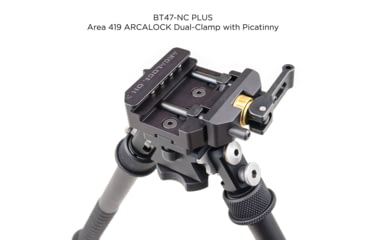 Image of Atlas PSR Tall Bipod, 6.2-12.5in Height Range, Arisaka Picatinny Rail Slider, Black, BT47NCPLUSARSKPICSLDR