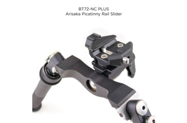 Image of Atlas Super CAL Bipod, 5.6-10.8in Height Range, Arisaka Picatinny Rail Slider, Black, BT72NcPLUSARSKPICSLDR