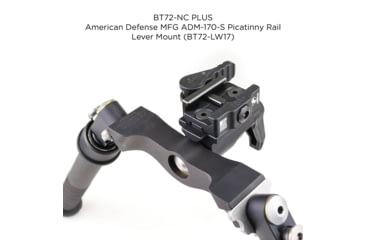 Image of Atlas Super CAL Bipod, 5.6-10.8in Height Range, Arisaka Picatinny Rail Slider, Black, BT72NcPLUSARSKPICSLDR