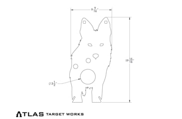 Image of Atlas Target Works Coyote Front Facing Reactive Targets