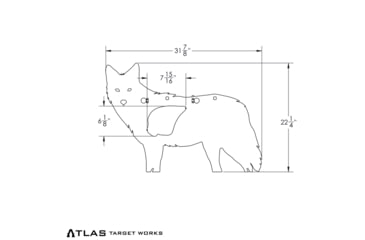 Image of Atlas Target Works Coyote Side Profile Reactive Targets