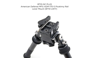 Image of Atlas V8 Bipod, 5-9.4in Height Range, Arisaka Picatinny Rail Slider, Black, BT10NCPLUSA419ARSKPICSLDR