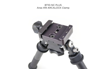 Image of Atlas V8 Bipod, 5-9.4in Height Range, Arisaka Picatinny Rail Slider, Black, BT10NCPLUSA419ARSKPICSLDR