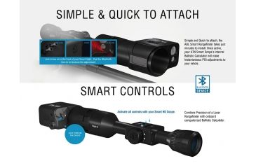 Image of ATN ABL Smart Rangefinder, Laser range Finder 1000m w/ Bluetooth, Black, ACMUABL1000