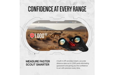 Image of ATN Binox 6 Dual Multispectral 5.5-44x35mm Thermal Imaging Binocular w/Built-in Laser Rangefinder, 50 Hz, 384x288, Black, MSBNB6335A