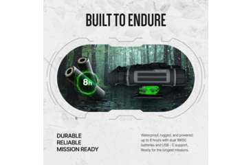 Image of ATN Binox 6 Dual Multispectral 5.5-44x35mm Thermal Imaging Binocular w/Built-in Laser Rangefinder, 50 Hz, 384x288, Black, MSBNB6335A