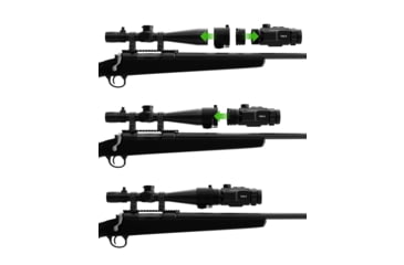 Image of ATN TICO 6 Scope 1x50mm Thermal Clip On, 58.4 mm Clamp, Black, ACCOSMS50584G6
