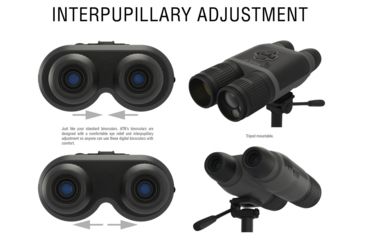 Image of ATN Binox-4T 640-2.5-25x Thermal Binocular, Black / Grey, TIBNBX4643L