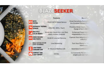 Image of ATN BlazeSeeker-210 1.5x - 12x Thermal Imaging Monocular 12 Micron, 256x192, Black, TIMNBLS210