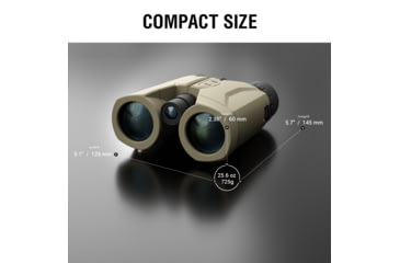 Image of ATN LRF 3000 10x42mm Roof Ballistics Laser Rangefinding Binocular, Army Brown, BN1042LRF3k