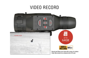 Image of ATN OTS 4T, 1-10x, 640x480, Thermal Viewer w/ Full HD Video rec, WiFi, Smooth zoom, iOS/Android Controlling App, Black, TIMNO4641A