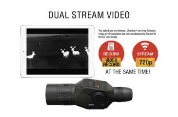 Image of ATN OTS 4T, 1-10x, 640x480, Thermal Viewer w/ Full HD Video rec, WiFi, Smooth zoom, iOS/Android Controlling App, Black, TIMNO4641A