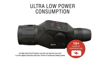 Image of ATN OTS 4T, 1-10x, 640x480, Thermal Viewer w/ Full HD Video rec, WiFi, Smooth zoom, iOS/Android Controlling App, Black, TIMNO4641A