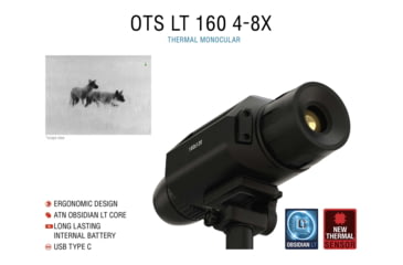 Image of ATN OTS LT 160 4-8x Thermal Viewer, 25mm, 160x120, Black, TIMNOLT148X