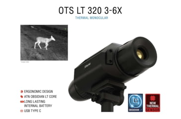 Image of EDEMO ATN OTS LT 320 3-6x Thermal Viewer, 25mm, 320x240, Black, TIMNOLT325X, EDEMO1