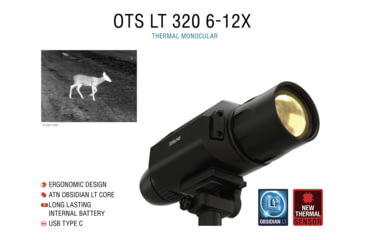 Image of ATN OTS LT 320 6-12x Thermal Viewer, 25mm, 320x240, Black, TIMNOLT350X
