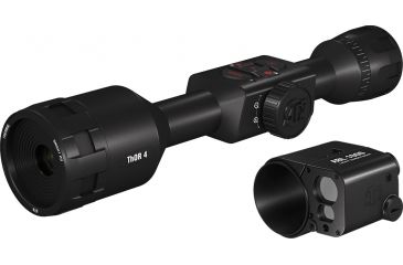 Image of ATN ThOR 4 Thermal Smart HD Rifle Scope, 1.25-5x19mm, 30mm Tube w/ Ballistic Laser Kit, Black, TIWST4381A-KIT1