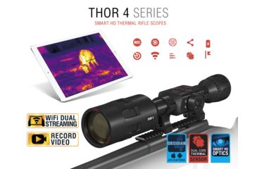 Image of ATN ThOR 4 Thermal Smart HD Rifle Scope, 7-28x75mm, Black, TIWST4387A