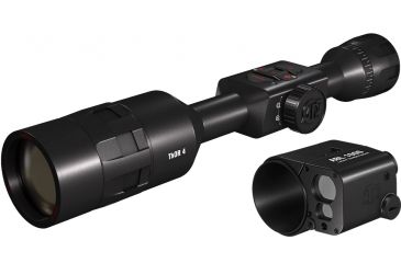 Image of ATN ThOR 4 Thermal Smart HD Rifle Scope 4-40x75mm, 30mm Tube, Ballistic Laser Kit, Black, TIWST4644A-KIT1