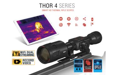 Image of ATN ThOR 4 Thermal Smart HD Rifle Scope, 2.5-25x50mm, Black, TIWST4643A