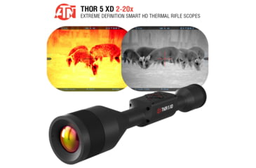 Image of ATN Thor 5 XD 2-20x 1280x1024 12 Micron Smart HD Thermal Rifle Scope, 30mm Tube w/ Xtreme Definition 1.3 Megapixel Sensor, Multiple Patterns &amp; Color Options Reticle, Black, TIWST51250A