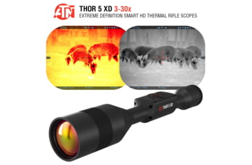 Image of ATN Thor 5 XD 3-30x 1280x1024 12 Micron Smart HD Thermal Rifle Scope, 30mm Tube w/ Xtreme Definition 1.3 Megapixel Sensor, Multiple Patterns &amp; Color Options Reticle, Black, TIWST51275A
