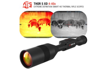 Image of ATN Thor 5 XD 4-40x 1280x1024 12 Micron Smart HD Thermal Rifle Scope, 30mm Tube w/ Xtreme Definition 1.3 Megapixel Sensor, Multiple Patterns &amp; Color Options Reticle, Black, TIWST51210A