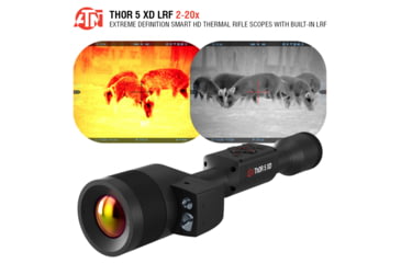 Image of ATN Thor 5 XD LRF 2-20x 1280x1024 12 Micron Smart HD Thermal Rifle Scope, 30mm Tube w/ Xtreme Definition 1.3 Megapixel Sensor, Multiple Patterns &amp; Color Options Reticle, Black, TIWST51250LRF